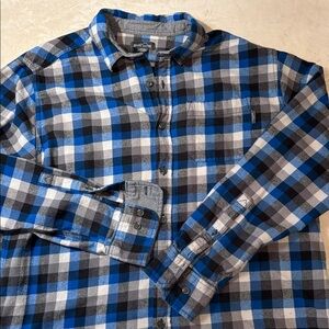 Eddie Bauer flannel shirt button down long sleeve men’s XL plaid EUC